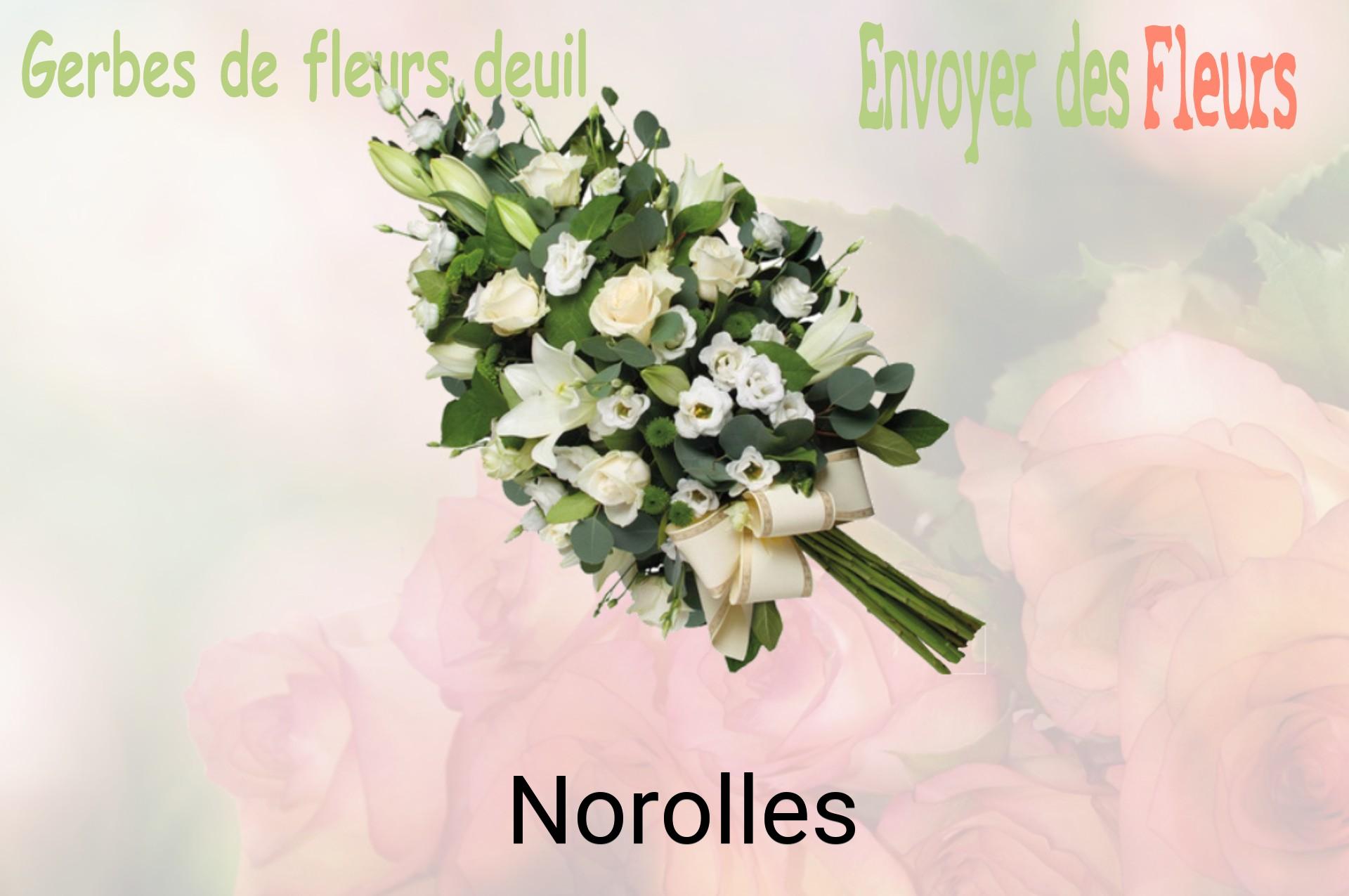 Gerbe de fleurs de deuil livrée à Norolles